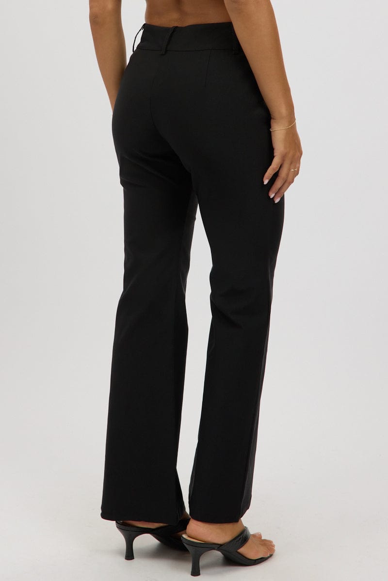 Black Low Rise Flare Pants for Ally Fashion