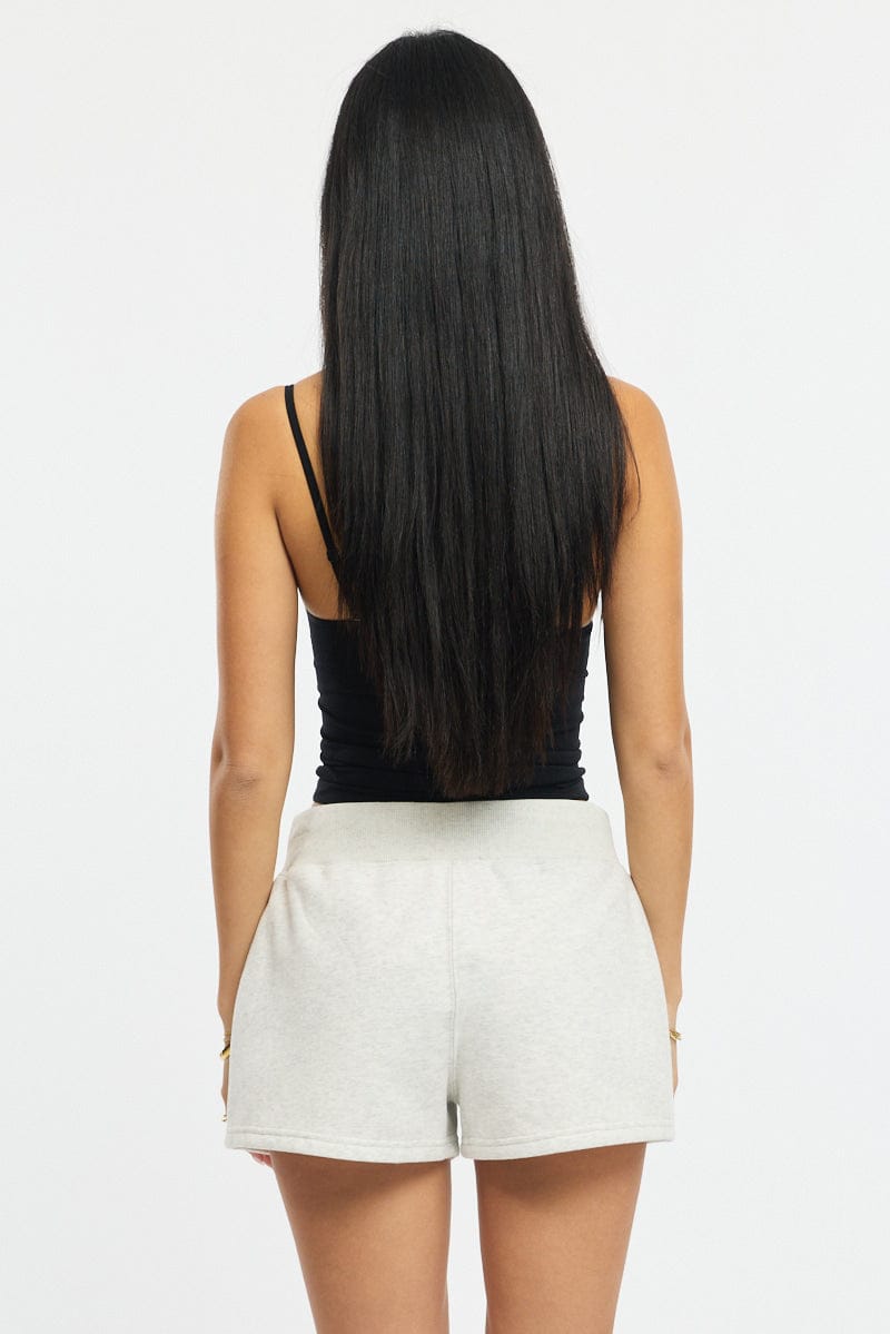 Grey Track Short Ribbed Waist for Ally Fashion