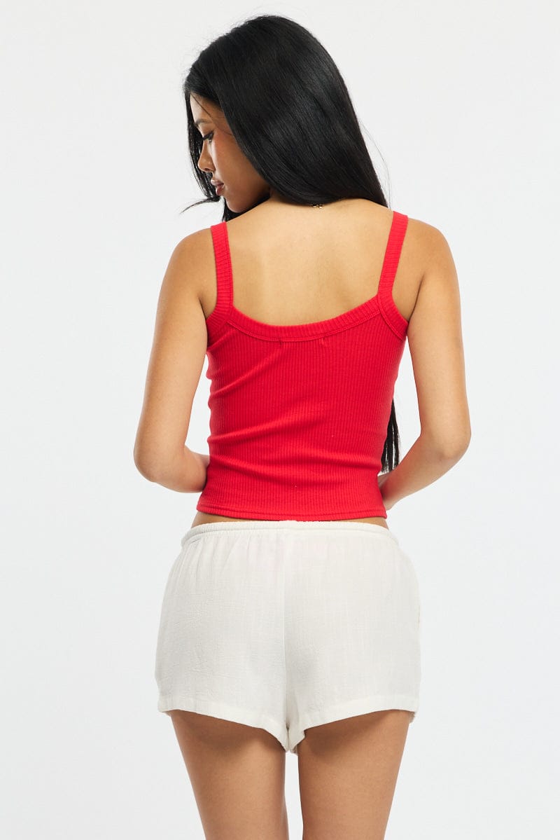 White Shorts Elasticated Waist for Ally Fashion