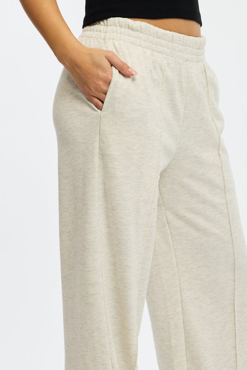Grey Track Pants Wide Leg for Ally Fashion