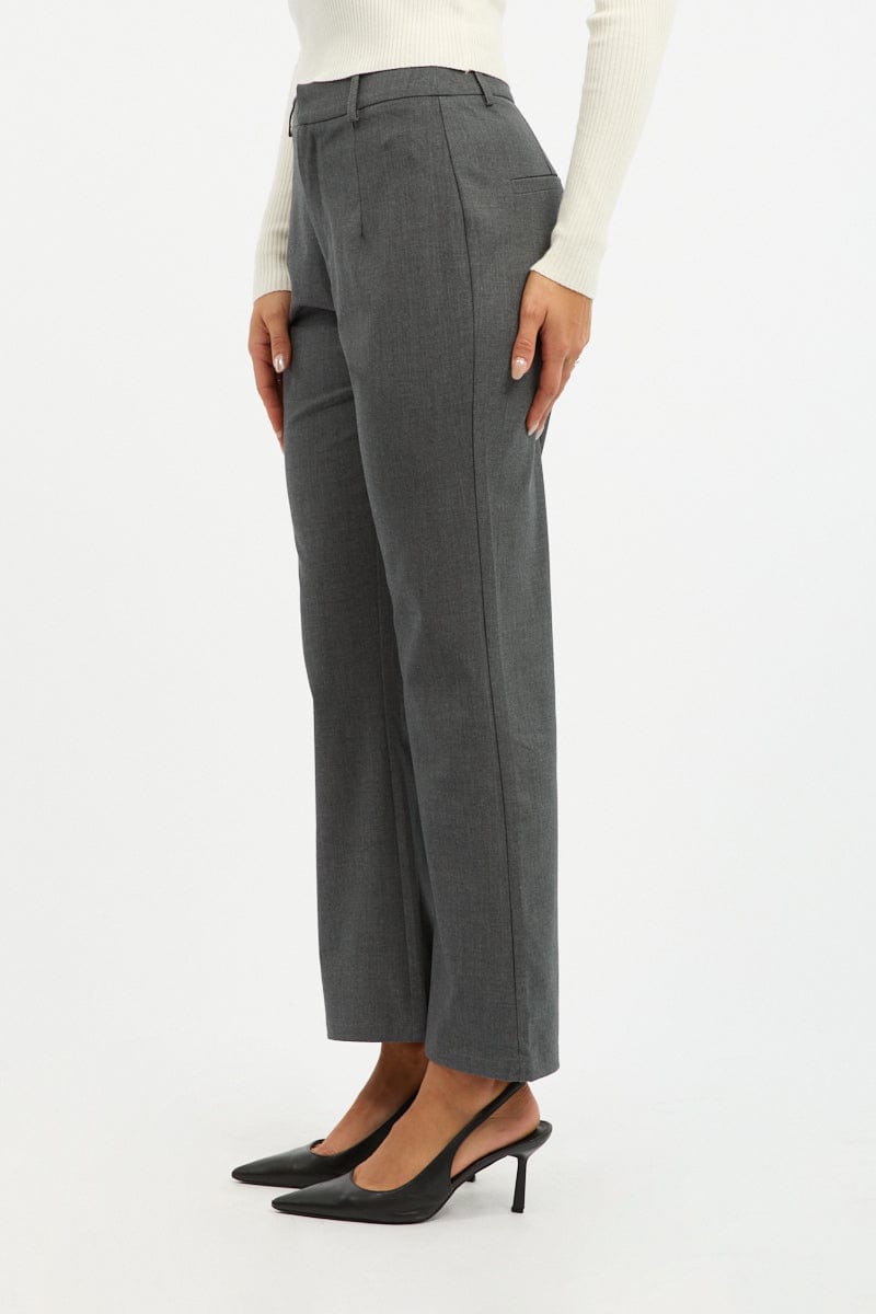 Grey Cropped Pants for Ally Fashion