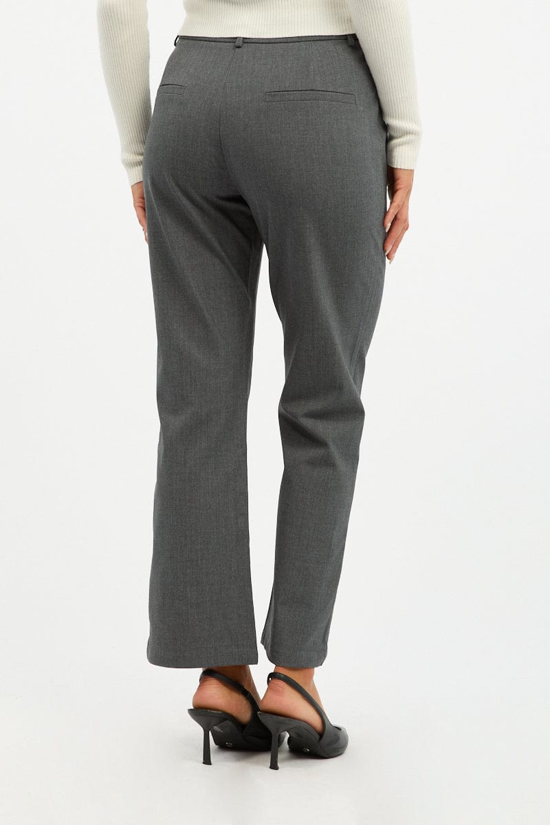 Grey Cropped Pants for Ally Fashion