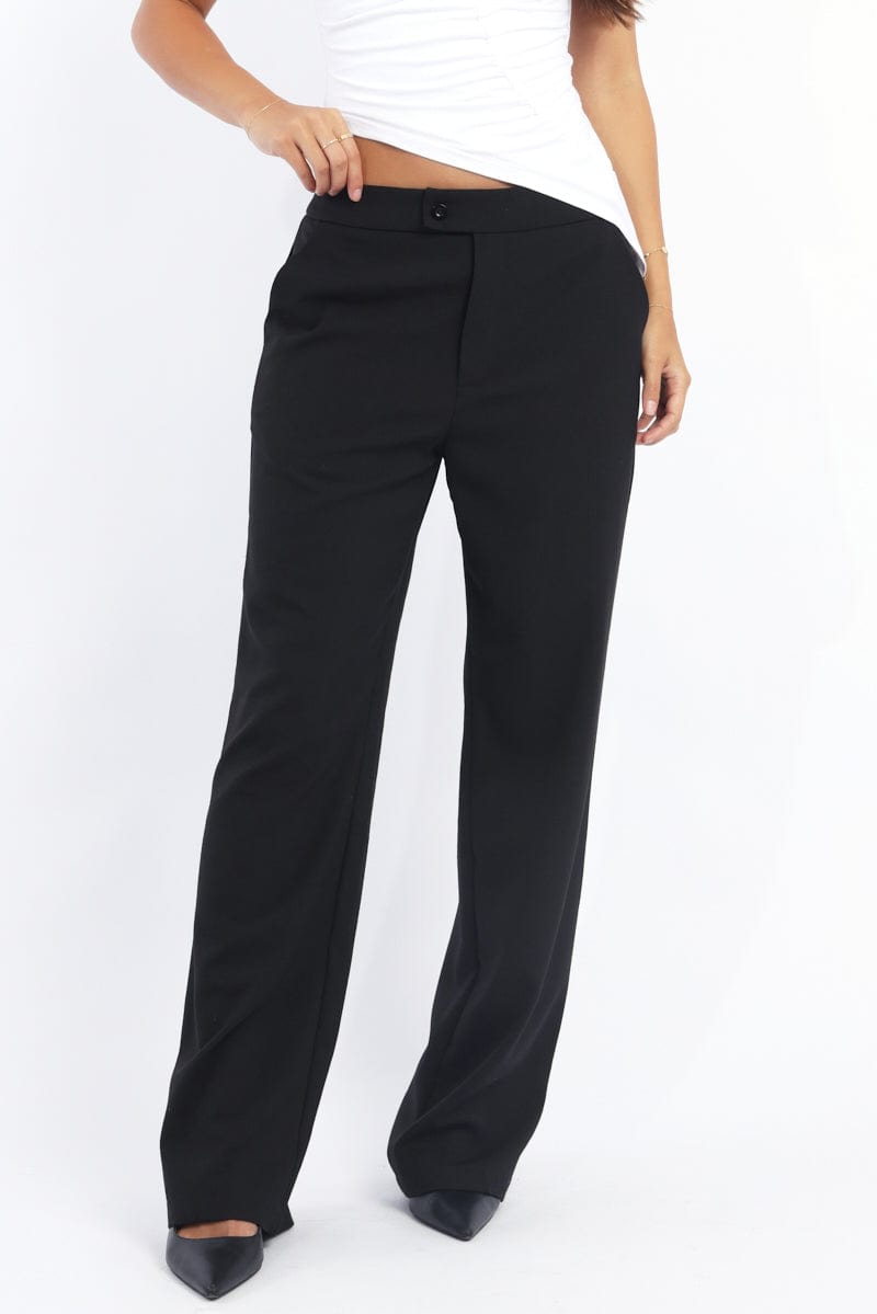 Black Slim Pant Straight Fit for Ally Fashion