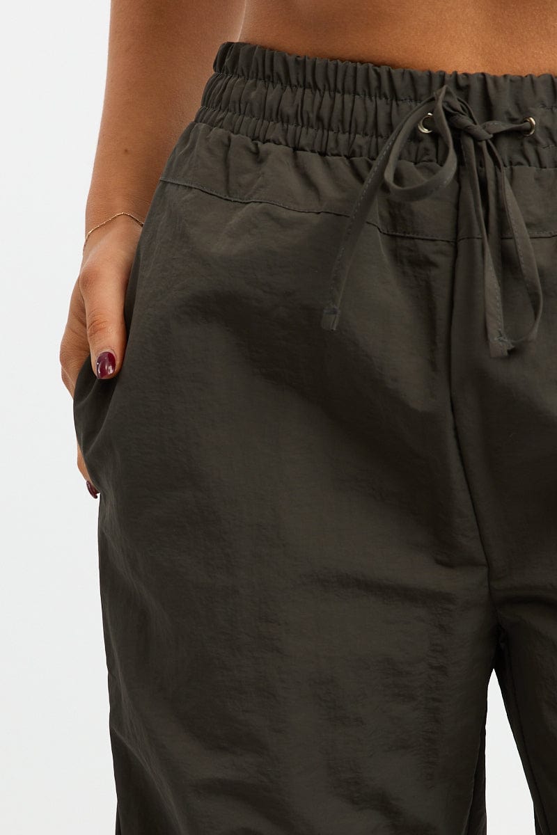 Grey Cargo Pants High Rise for Ally Fashion