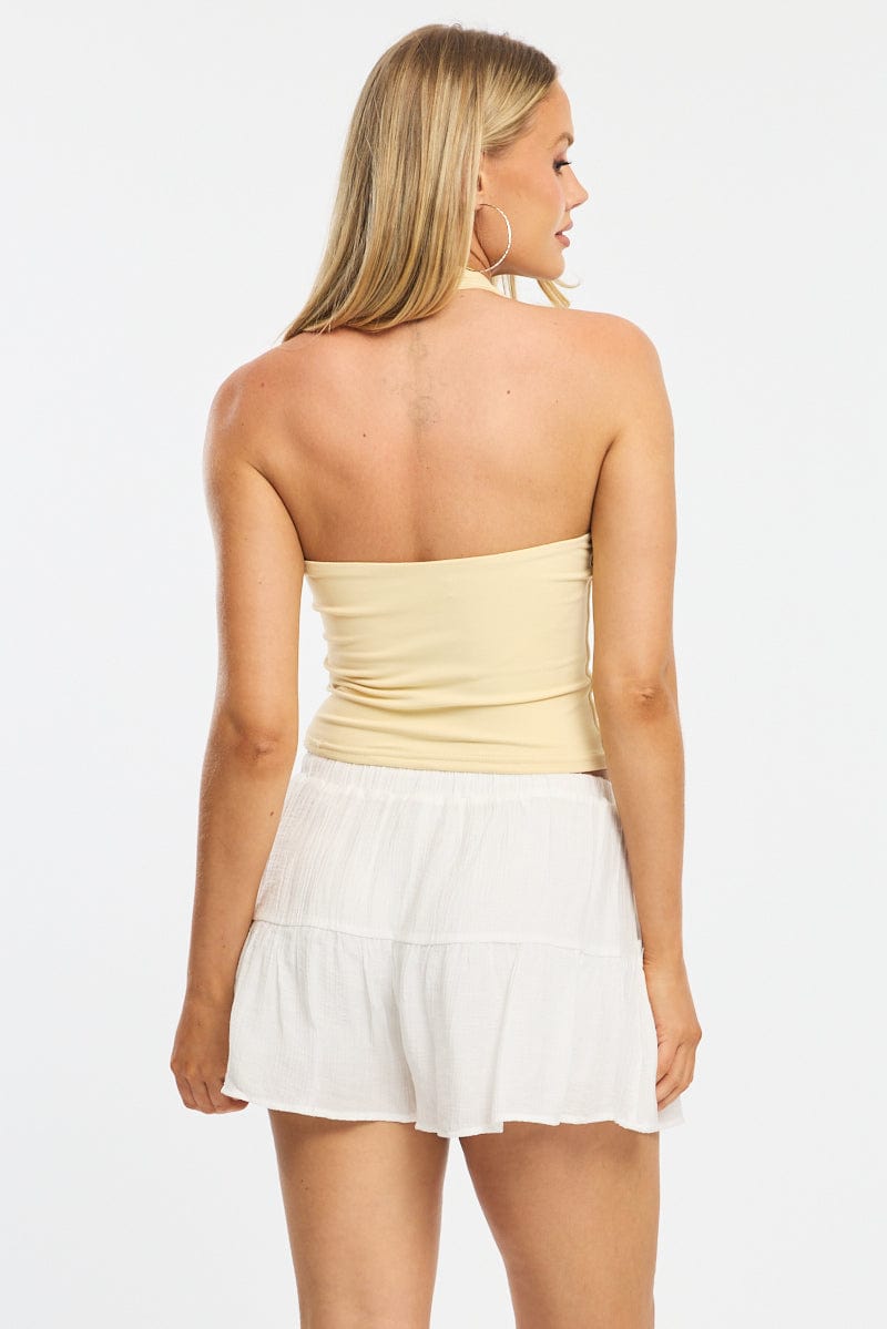 White Shorts Frill Hem Skort for Ally Fashion