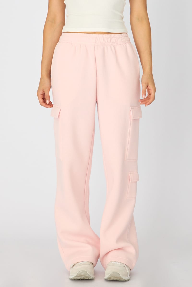 Pink Track Long Cargo Sweat for Ally Fashion