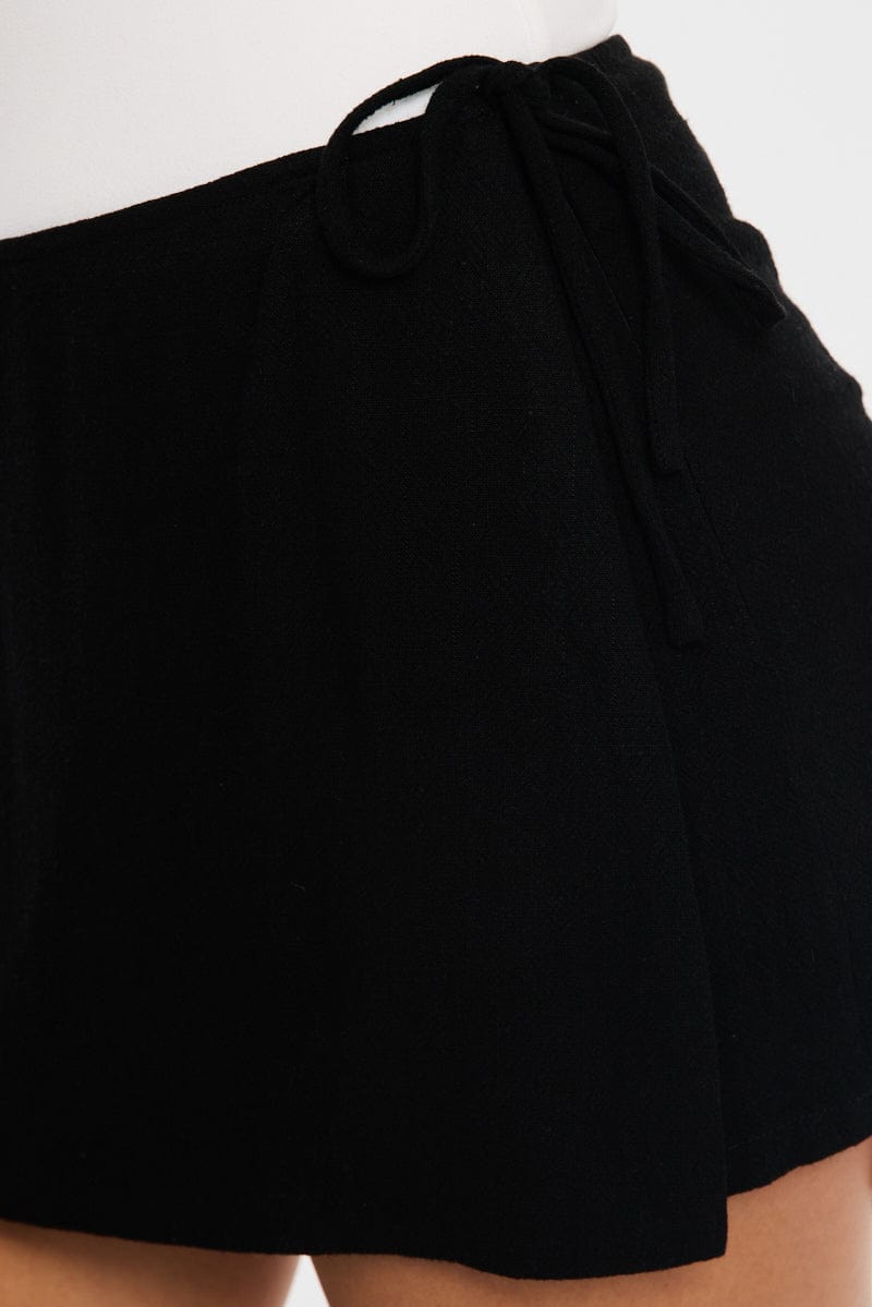 Black Wrap Skort for Ally Fashion