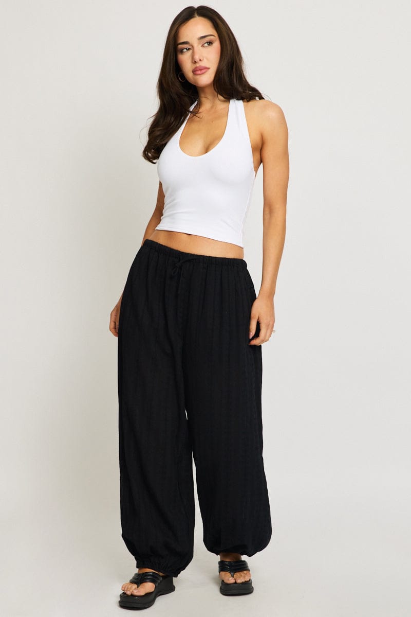 Black Baggy Sarouel Pants for Ally Fashion
