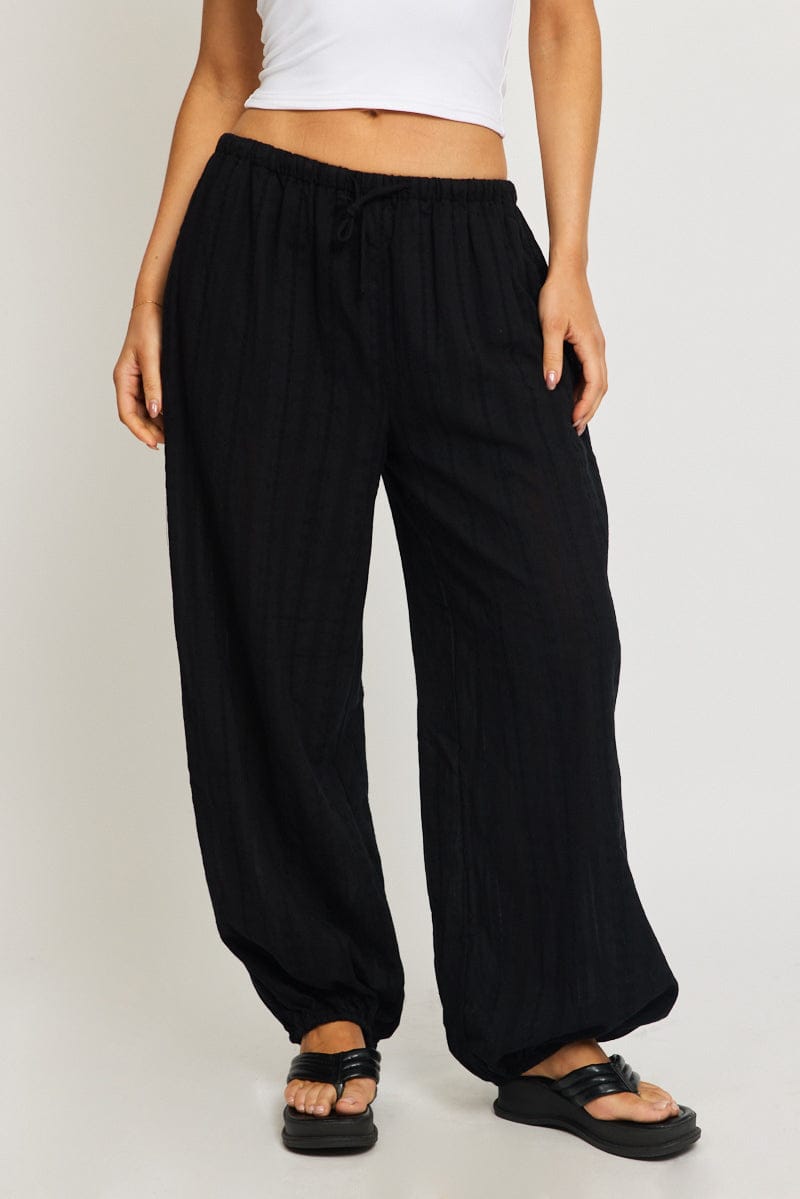 Black Baggy Sarouel Pants for Ally Fashion