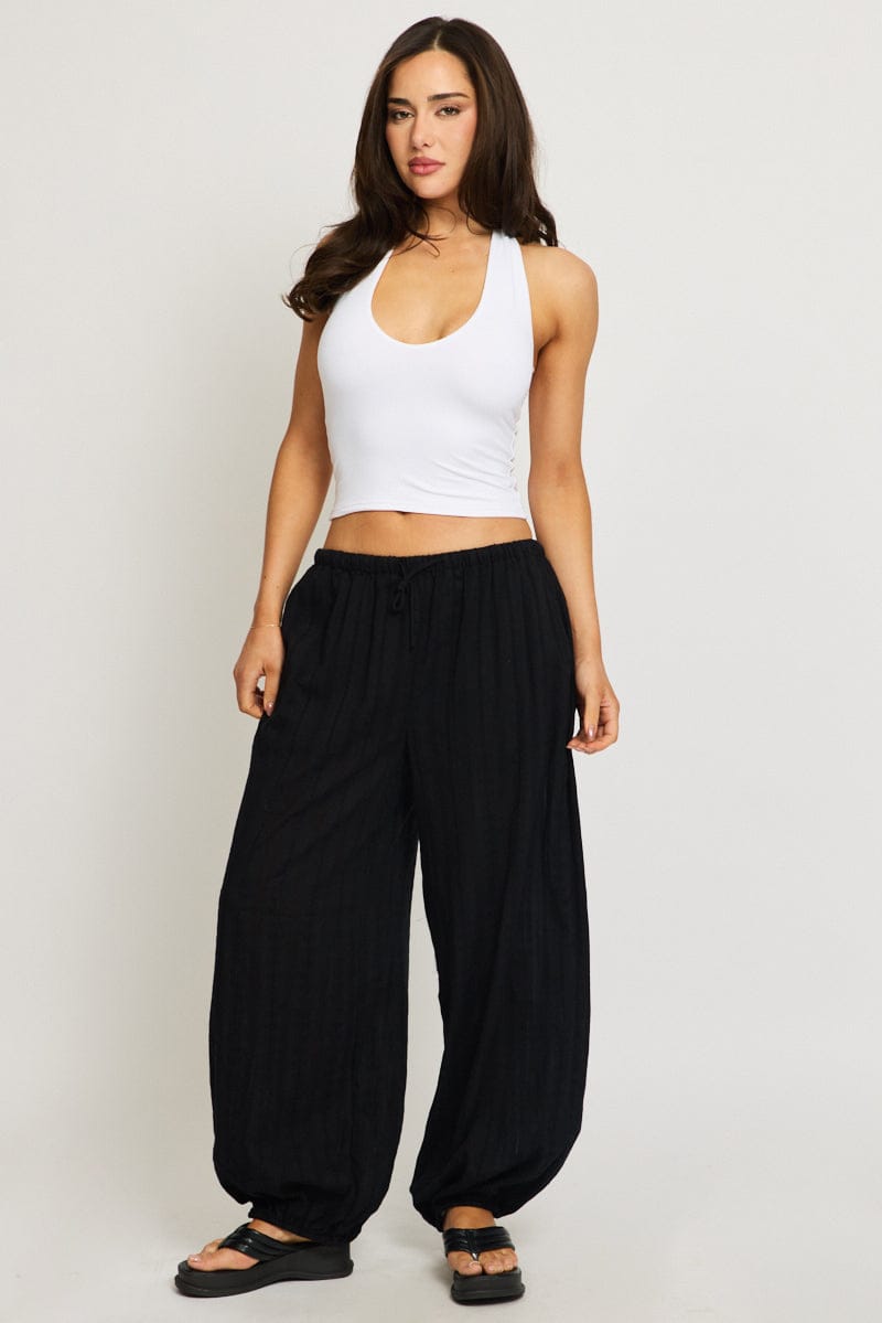 Black Baggy Sarouel Pants for Ally Fashion