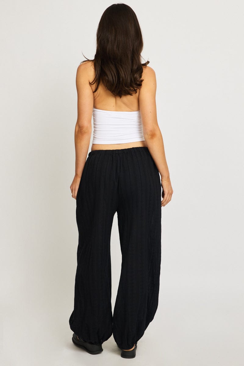 Black Baggy Sarouel Pants for Ally Fashion