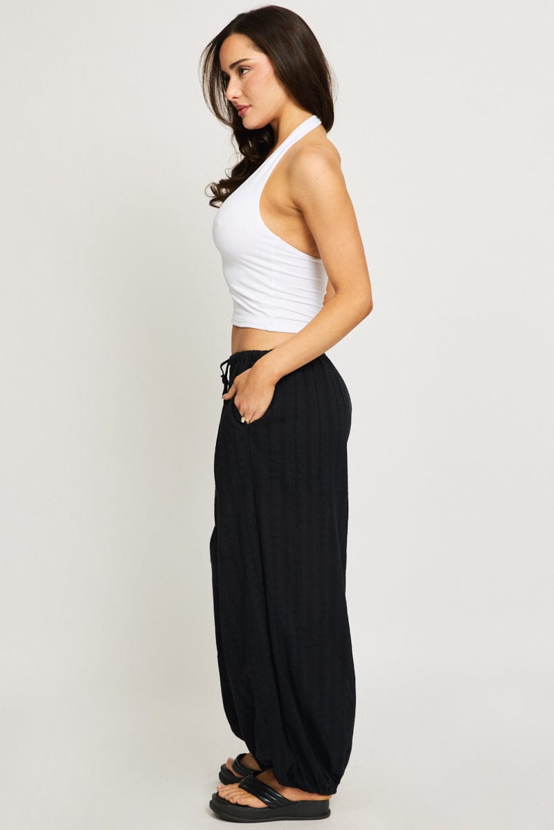 Black Baggy Sarouel Pants for Ally Fashion