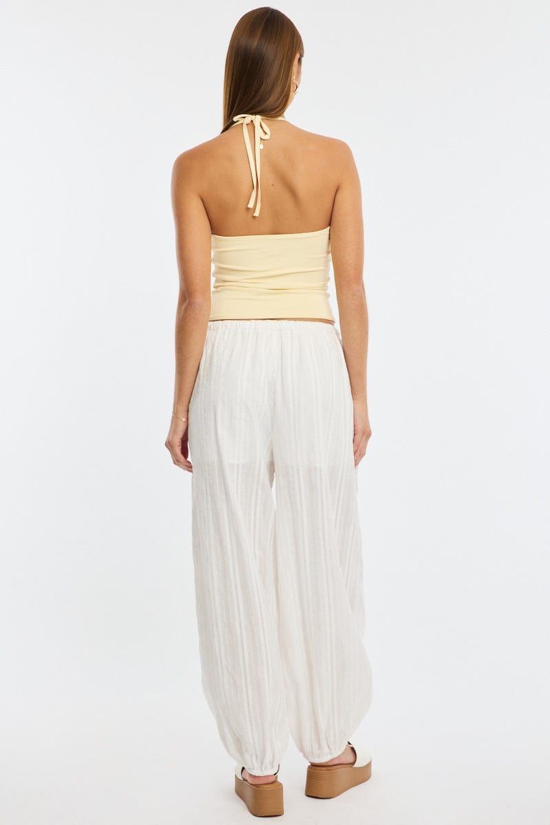 White Baggy Sarouel Pants for Ally Fashion