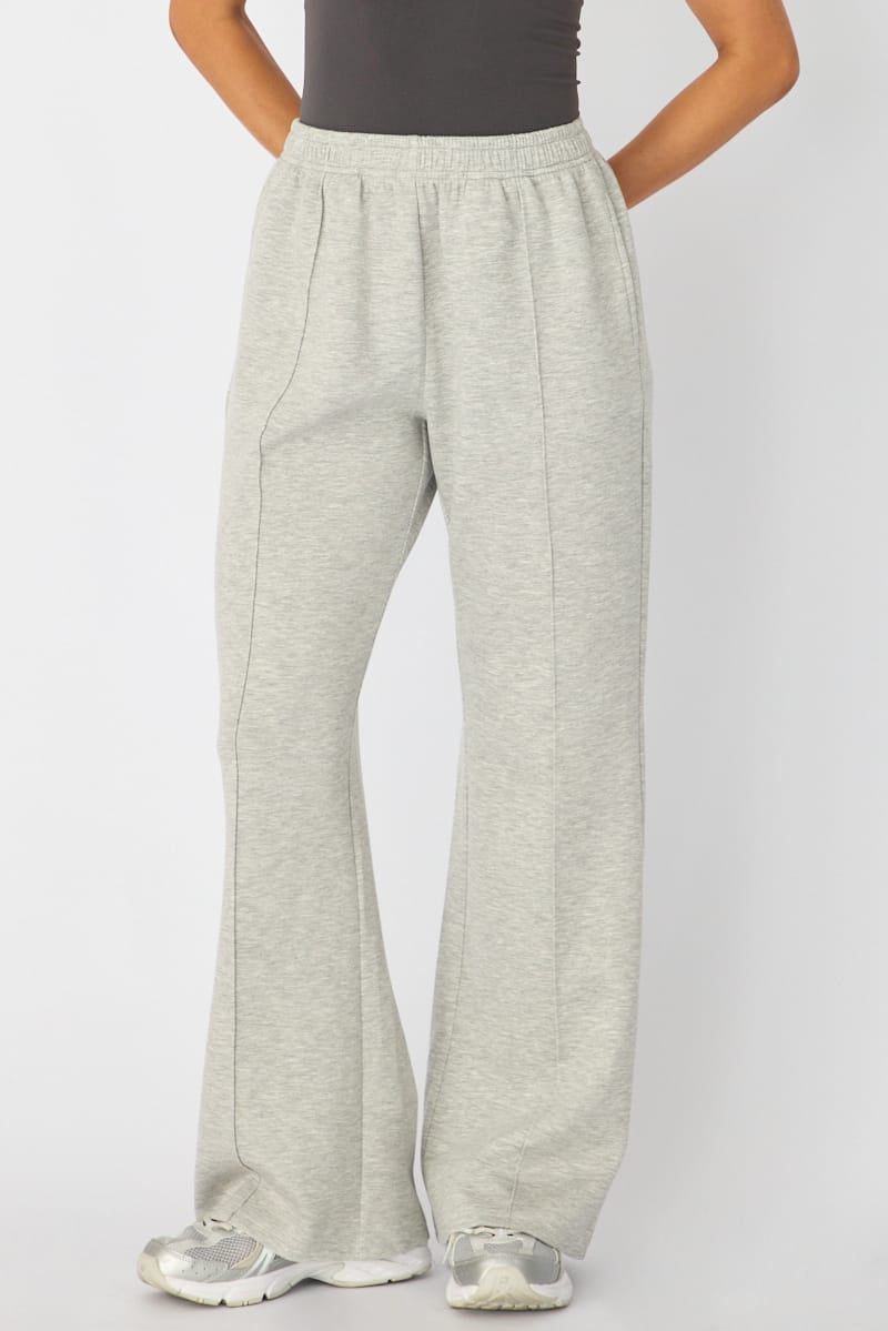 Grey Track Pants Wide Leg for Ally Fashion
