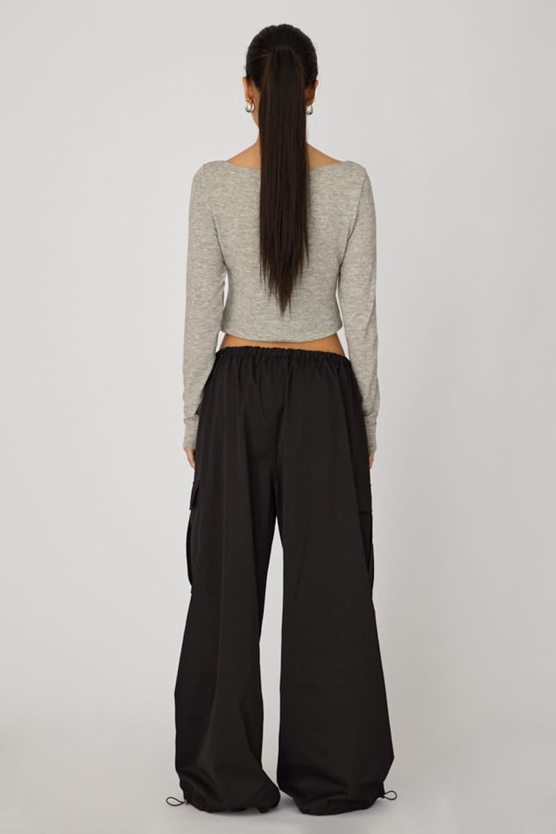Black Cargo Pants Elasticated Waist for Ally Fashion