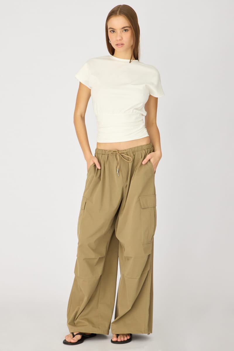 Green Cargo Pants Elasticated Waist for Ally Fashion