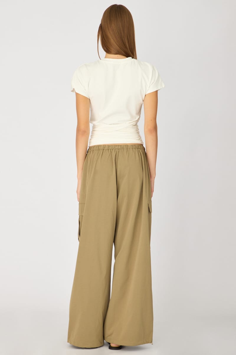 Green Cargo Pants Elasticated Waist for Ally Fashion