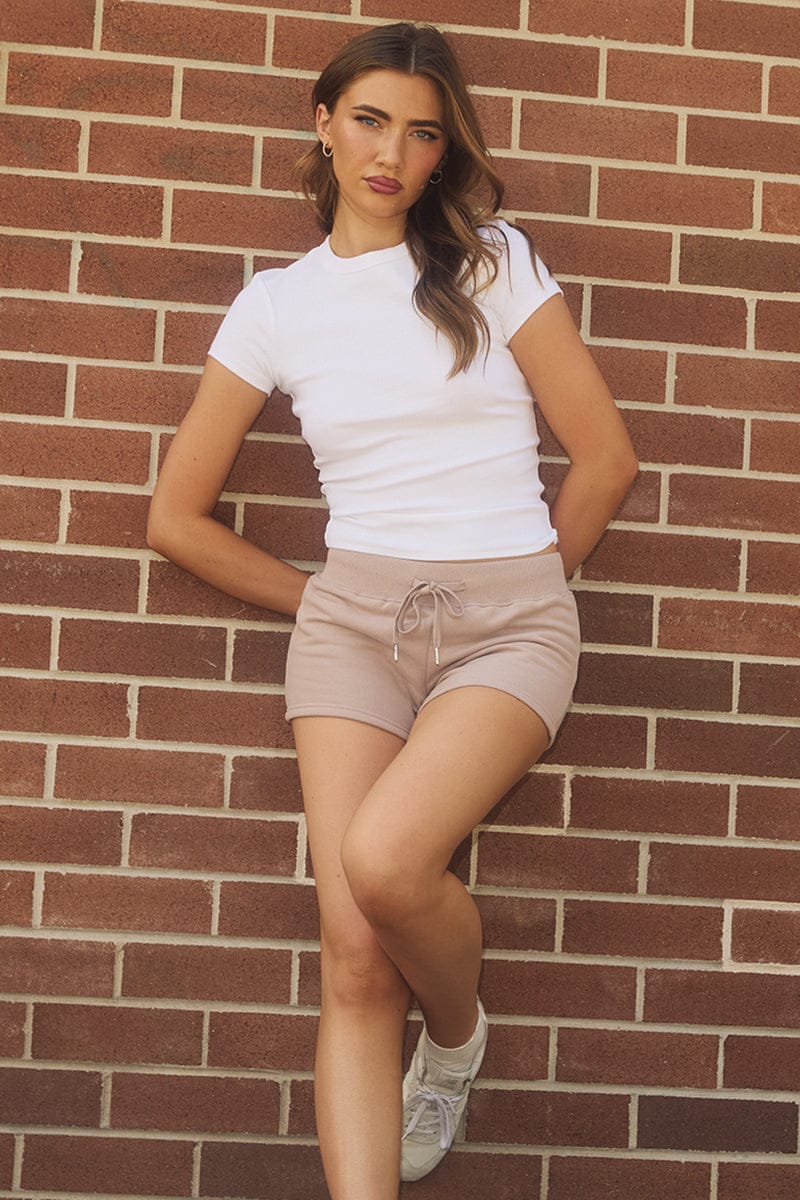 Brown Track Short for Ally Fashion