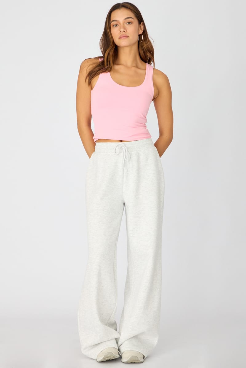 Grey Track Pants Wide Leg for Ally Fashion
