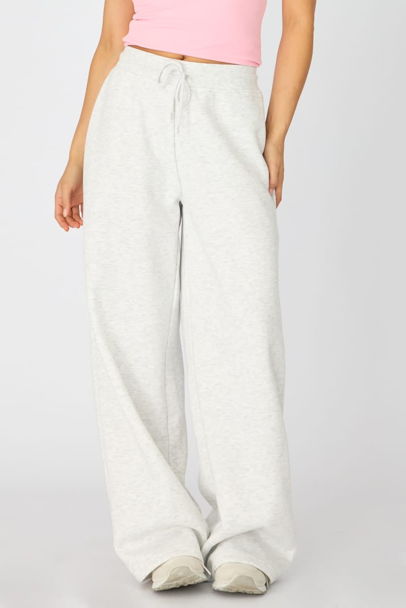 Grey Track Pants Wide Leg for Ally Fashion