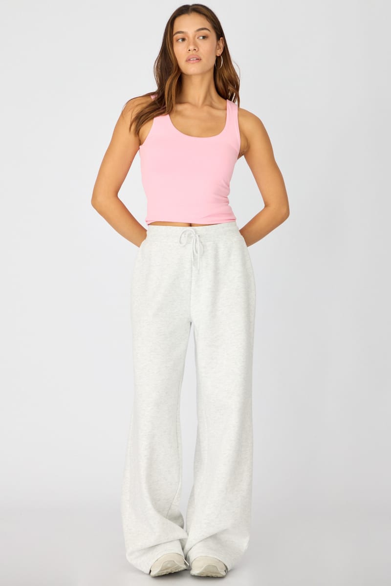 Grey Track Pants Wide Leg for Ally Fashion