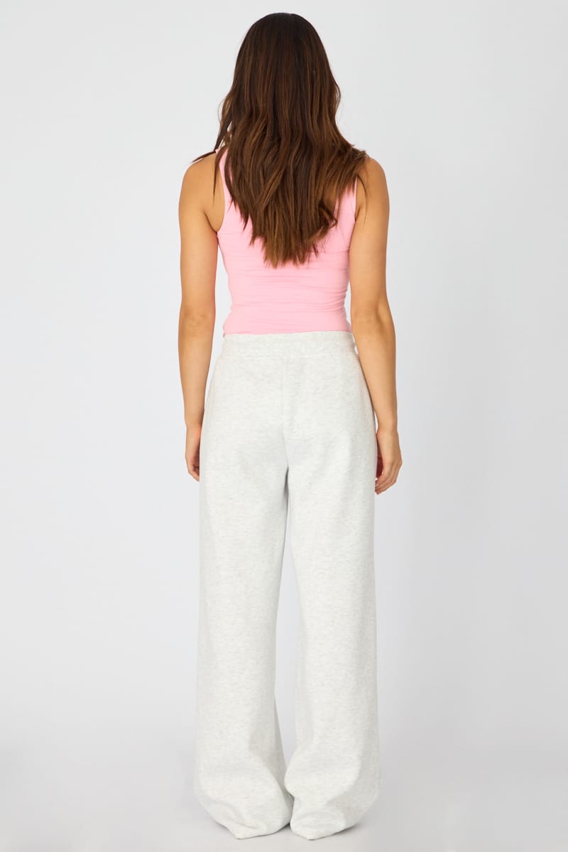 Grey Track Pants Wide Leg for Ally Fashion