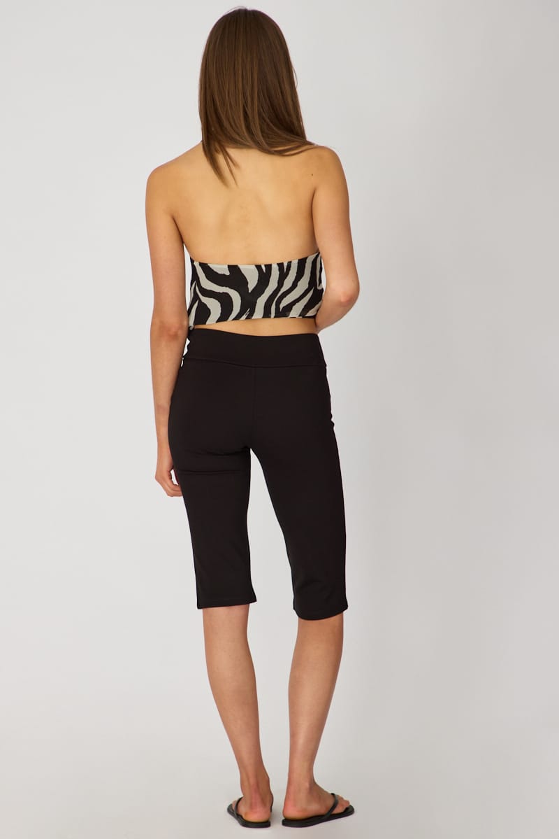 Black Capri Slim Pants for Ally Fashion