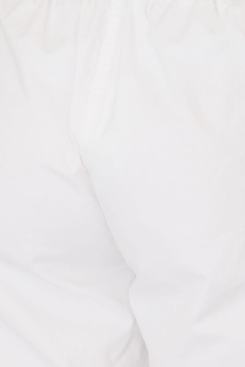 White Cargo Relaxed Pants Elasticated Waist for Ally Fashion