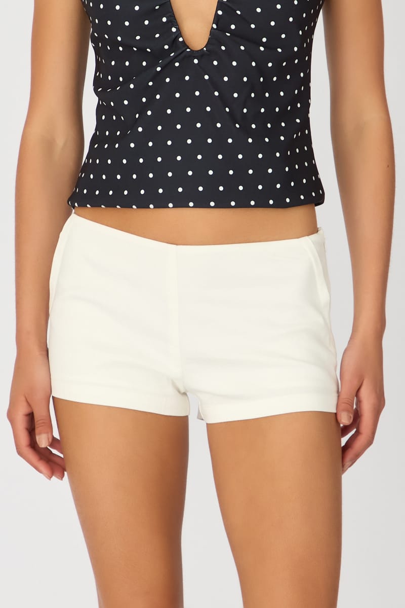 White Mini Shorts for Ally Fashion