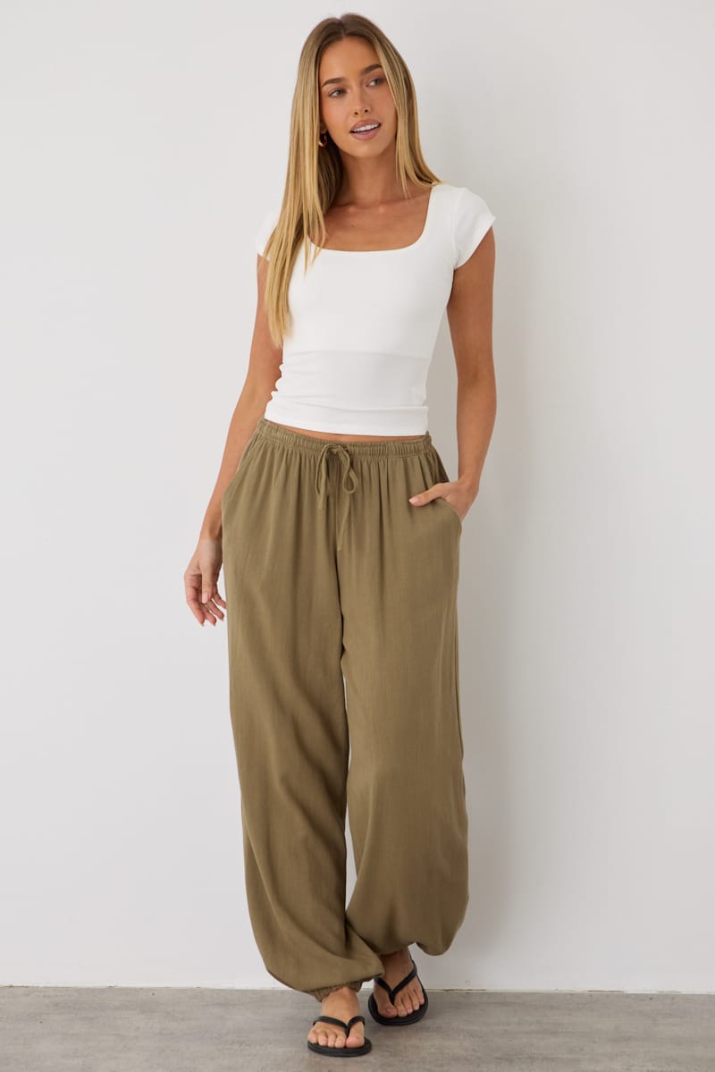 Green Balloon Pant for Ally Fashion