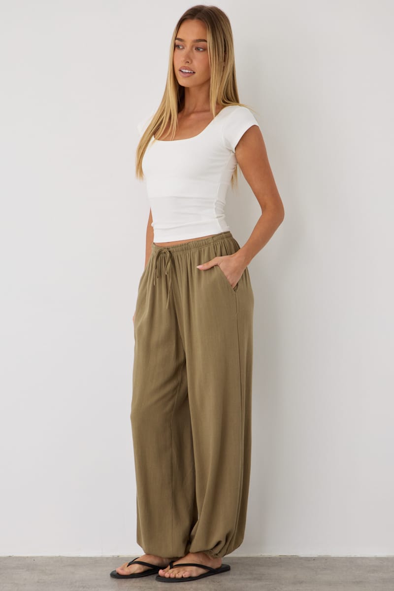 Green Balloon Pant for Ally Fashion