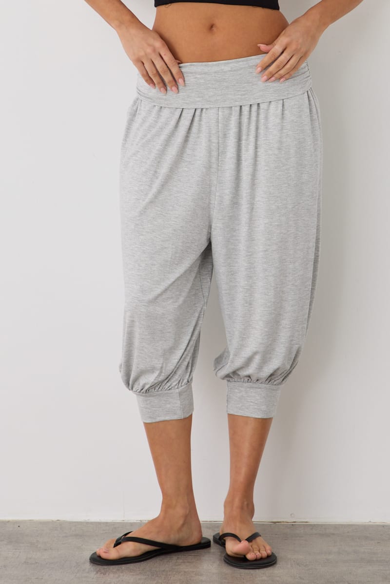 Grey Cropped Sarouel Trouser for Ally Fashion