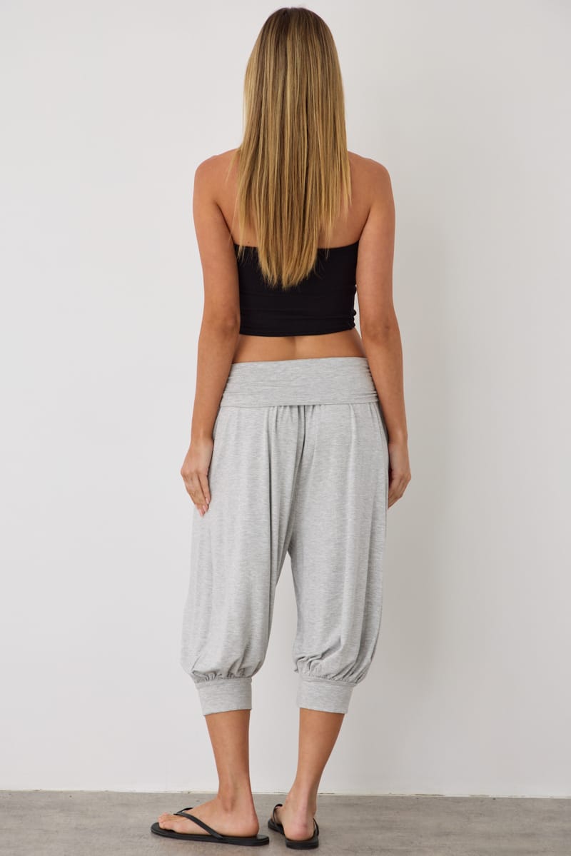 Grey Cropped Sarouel Trouser for Ally Fashion