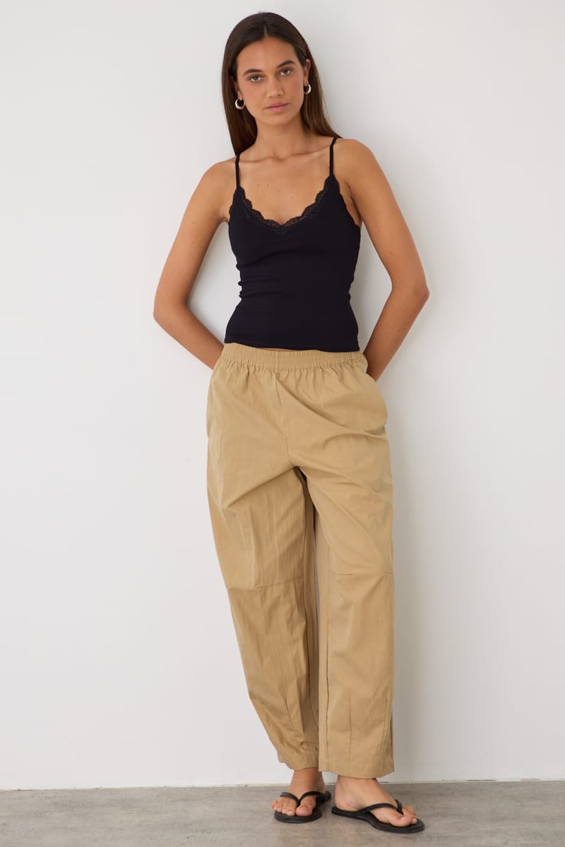 Beige Barrel Leg Pant for Ally Fashion