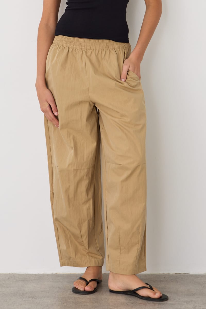Beige Barrel Leg Pant for Ally Fashion