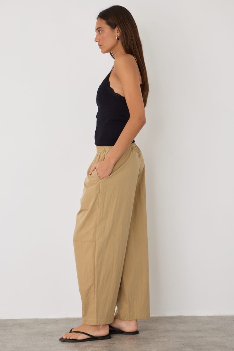 Beige Barrel Leg Pant for Ally Fashion