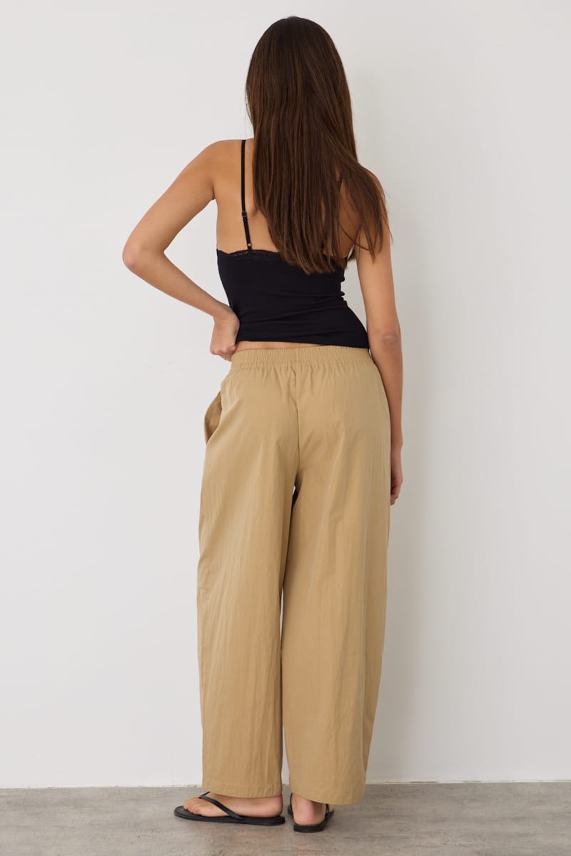 Beige Barrel Leg Pant for Ally Fashion