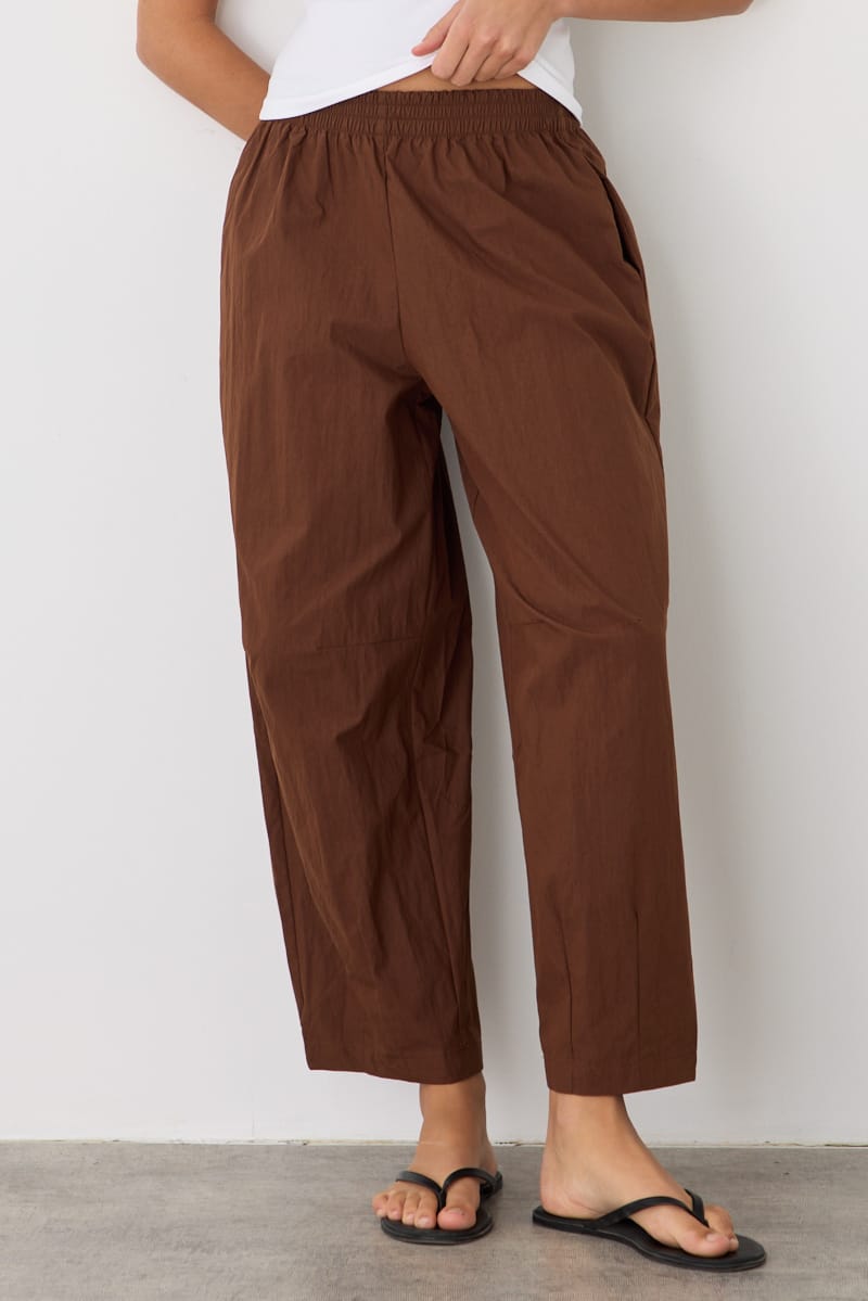 Brown Barrel Leg Pant for Ally Fashion