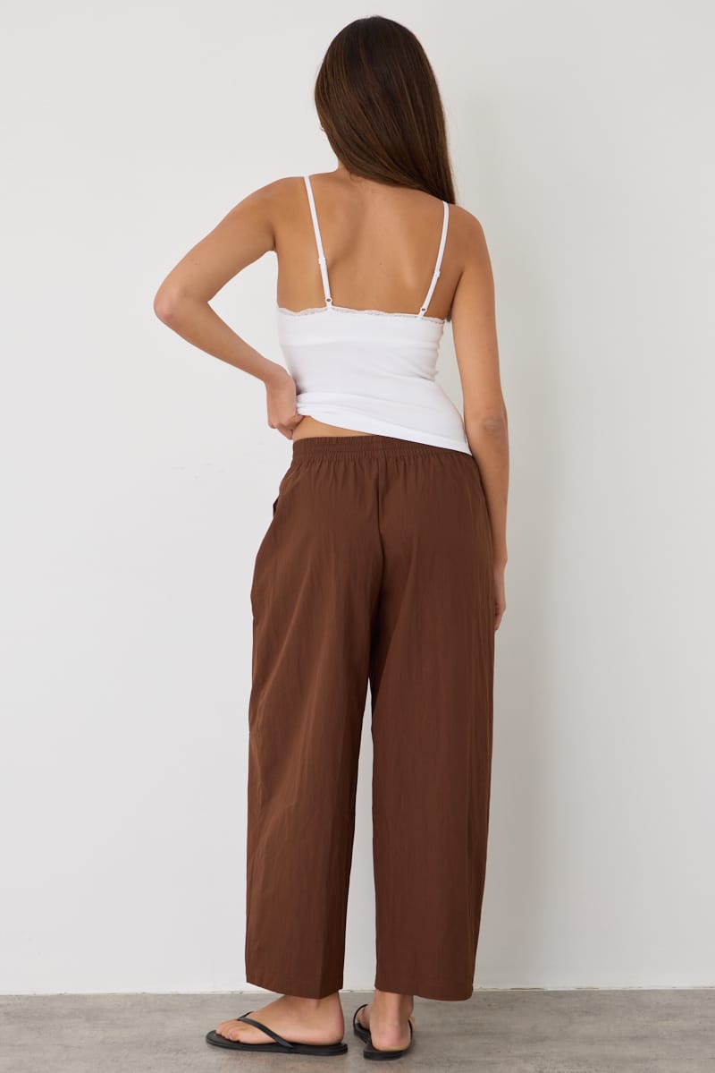 Brown Barrel Leg Pant for Ally Fashion