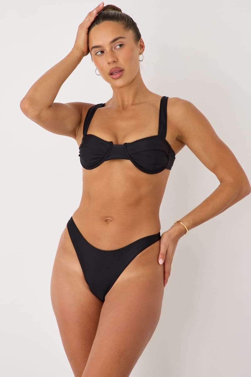 Black Underwire Bikini Set for Ally Fashion