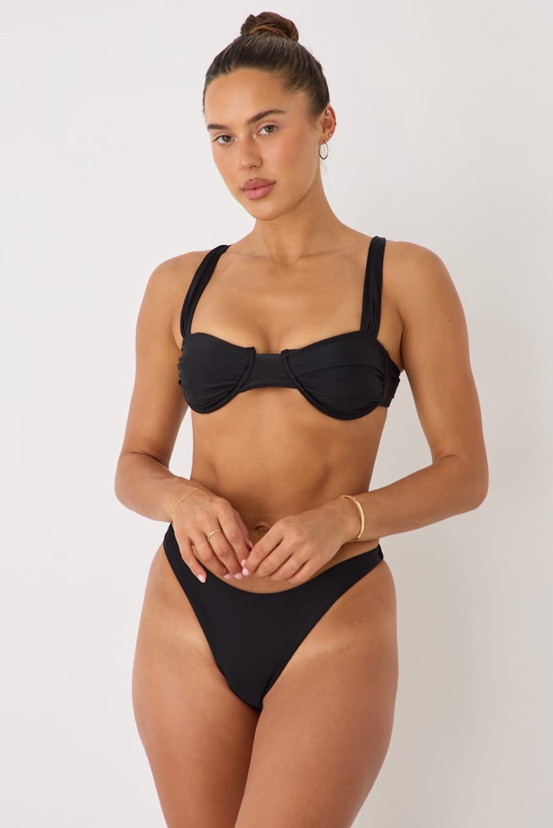 Black Underwire Bikini Set for Ally Fashion