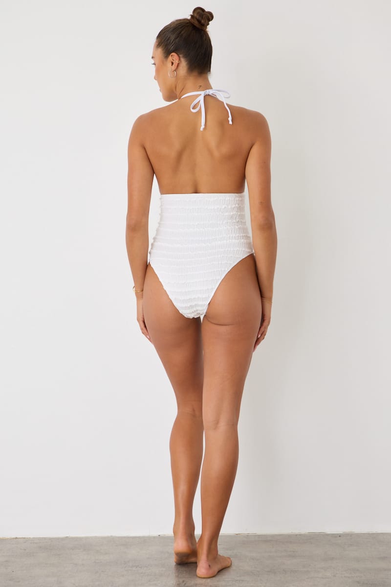 White Starfish Detail One Piece Swimsuit for Ally Fashion