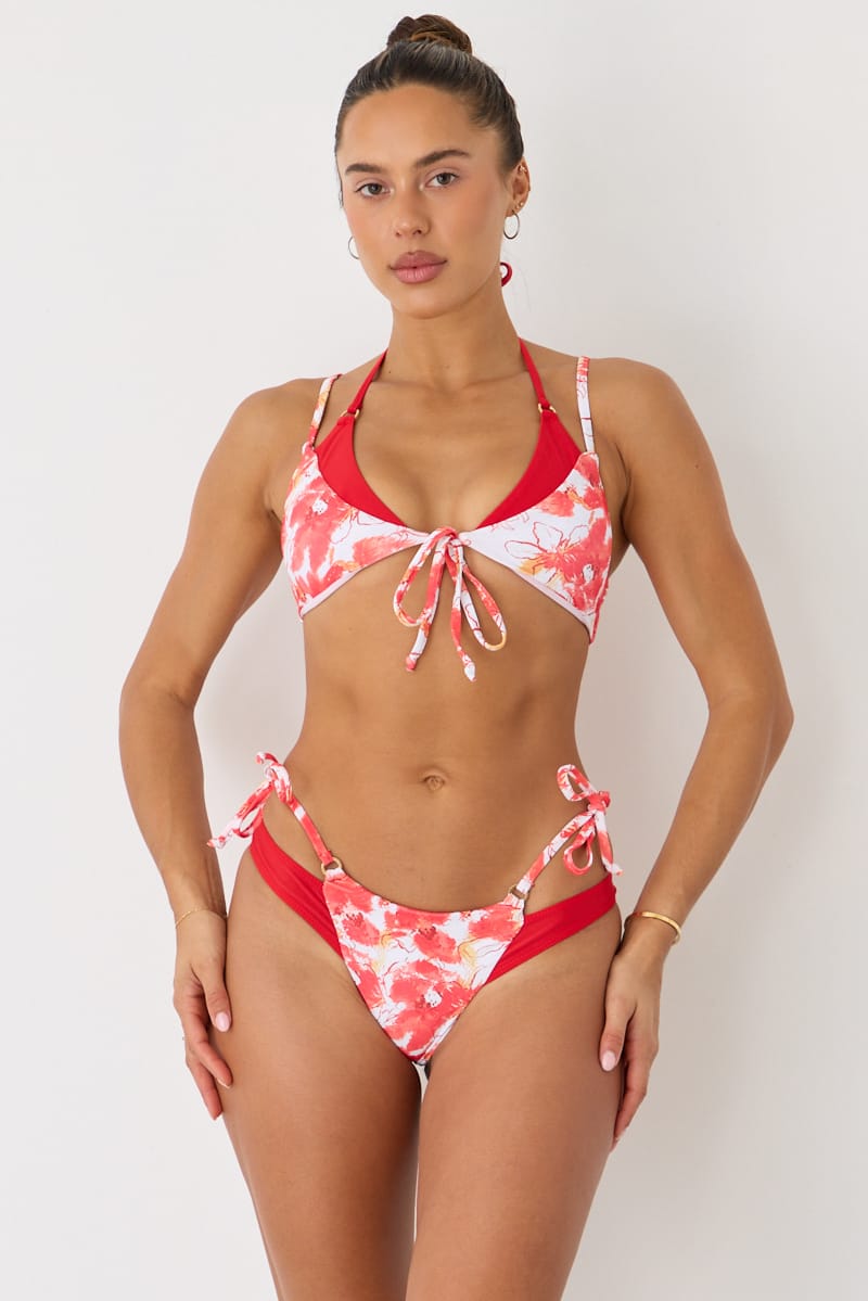 Multi Floral Layered Bikini Set for Ally Fashion