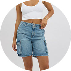 Shop Denim Shorts at Ally Fashion Womenswear