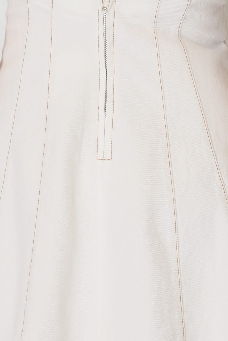 White Halter Neck Mini Dress for Ally Fashion