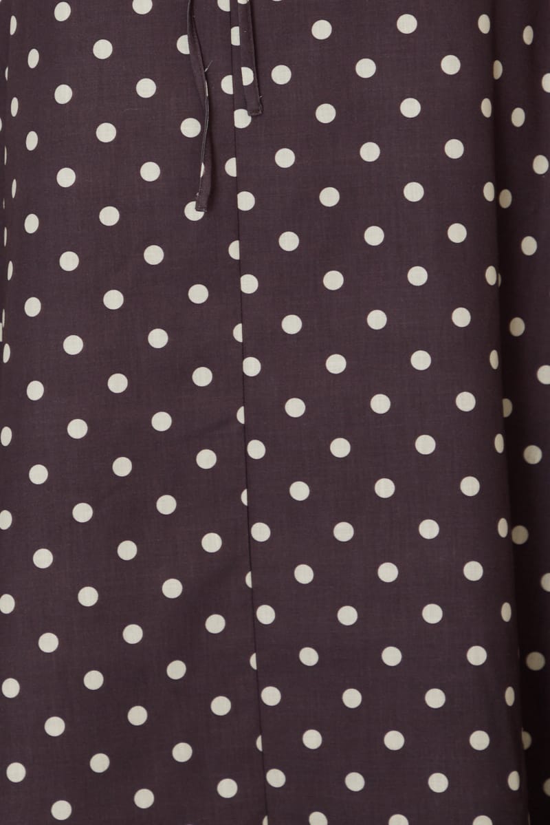 Brown Polka Dot Brown Polka Dot Maxi Dress Halter Neck for Ally Fashion