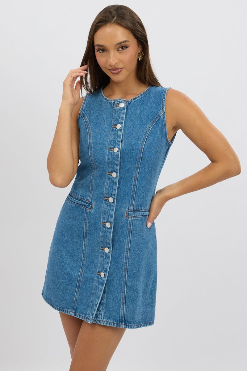 ally denim dress Serving soft blues and weekend vibes #allyfashion #denimdress #summer
