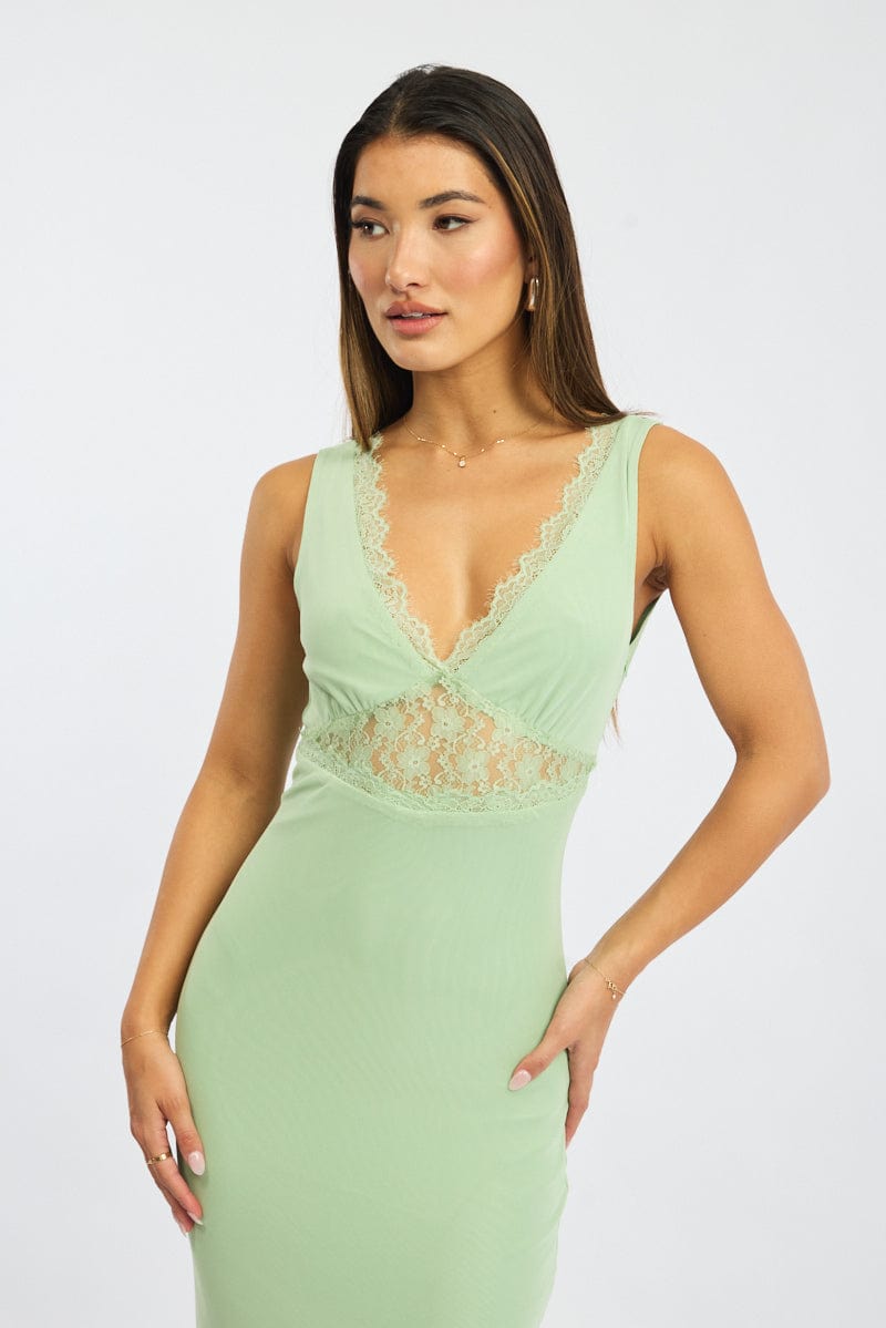 Green Bodycon Dress Sleeveless Mesh | Ally Fashion Green Bodycon Dress Sleeveless Mesh | Ally Fashion