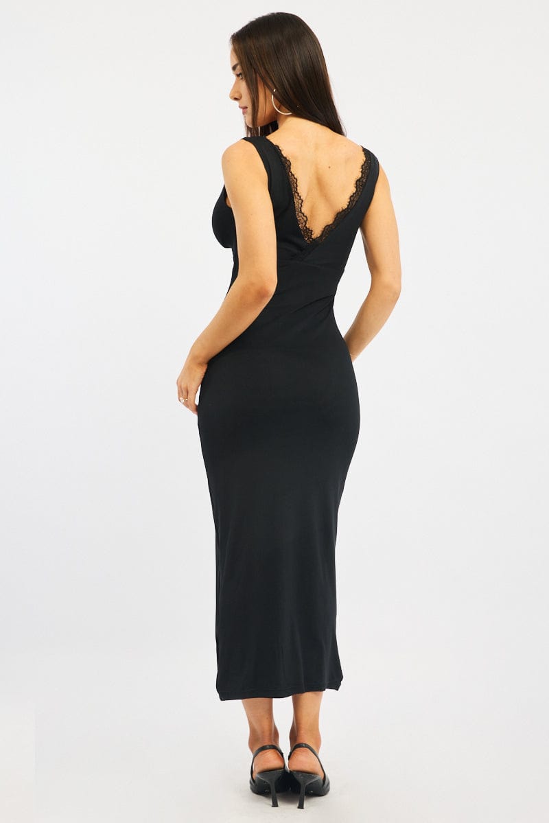 Black Bodycon Dress Sleeveless Mesh | Ally Fashion Black Bodycon Dress Sleeveless Mesh | Ally Fashion