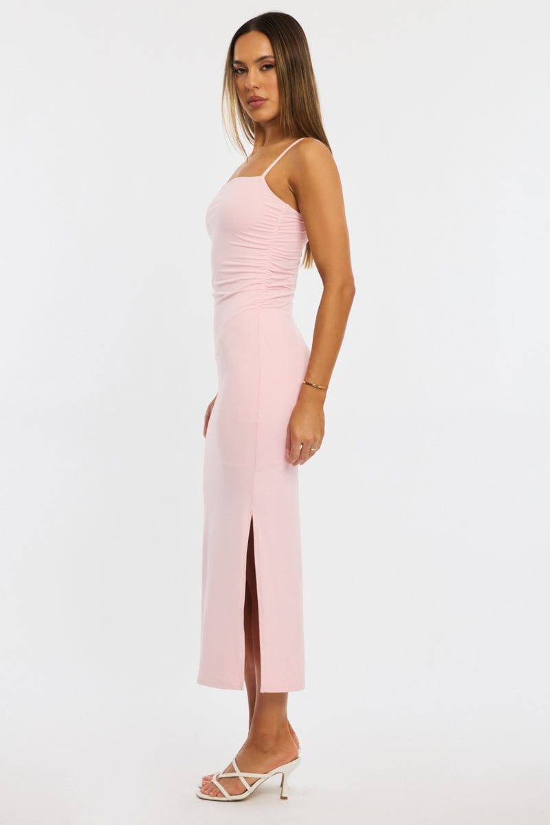 Pink Bodycon Dress Maxi | Ally Fashion Pink Bodycon Dress Maxi | Ally Fashion